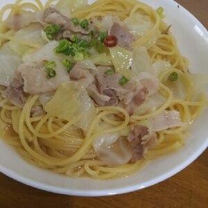 豚肉キャベツパスタ